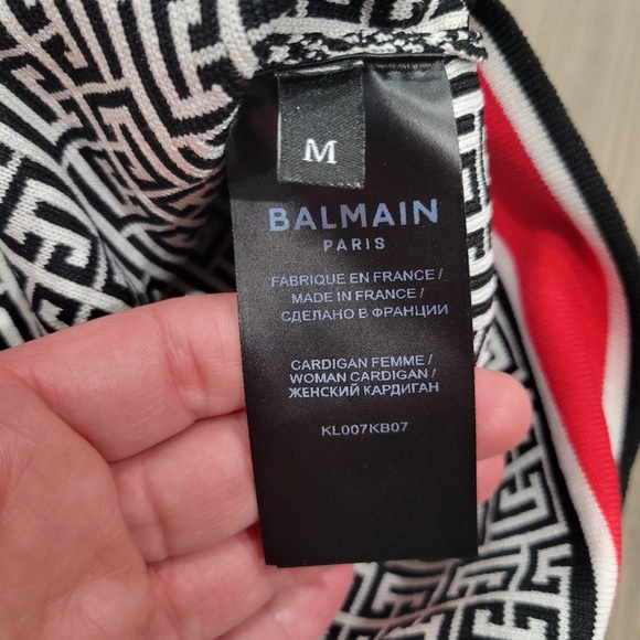 NWT - Balmain Women's Black & Red Stretch Dress - Size Medium. - Picture 7 of 8